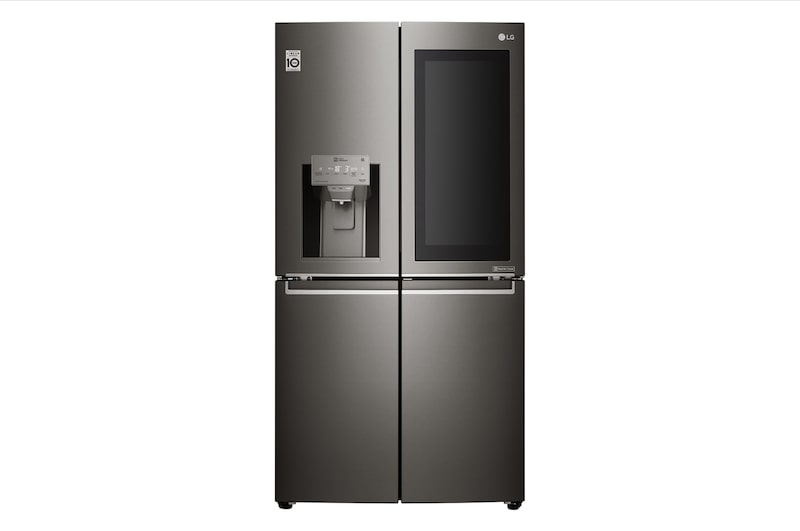 LG 708L French Door Fridge, with InstaView Door-in-Door®, in Black Stainless Steel, GF-V708BSL
